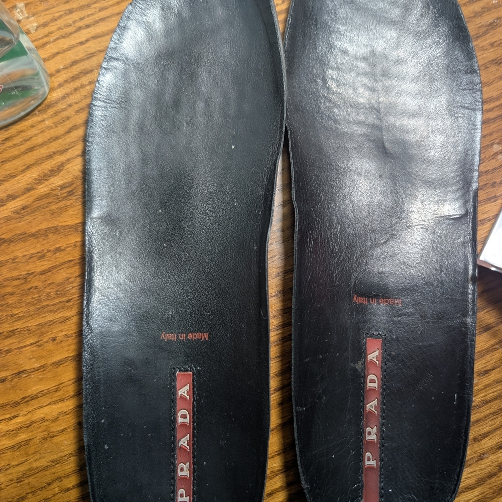 Prada Black Leather Slip-On Loafers with Moccasin Toe - Picture 11 of 11